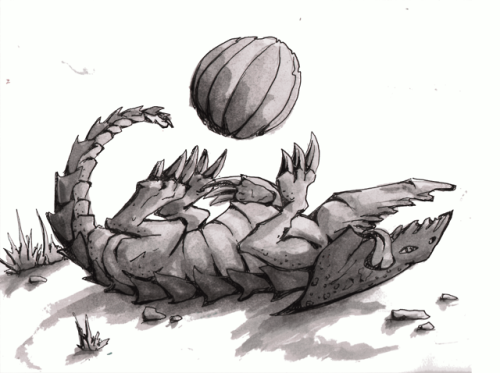 Bulette My entry for day 5 of catbatart’s amazing inktober classic monster list.