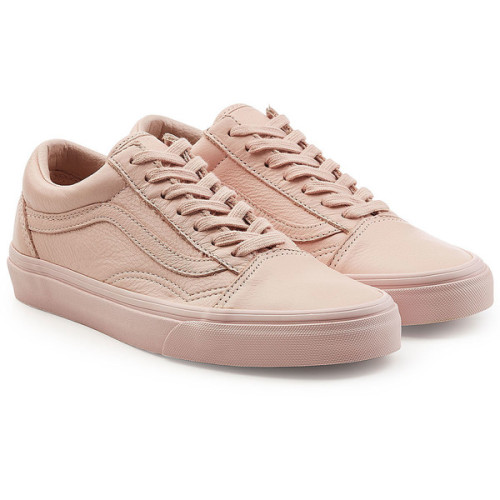 Vans Old Skool Leather Sneakers ❤ liked on Polyvore (see more genuine leather shoes)