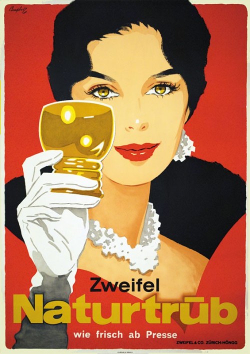 Marcus Campbell, Poster illustration for apple juice, 1957. Zweifel, Zürich. Source