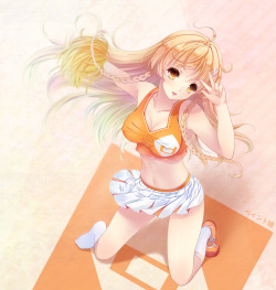 akira-europe:  cheerleader cleavage culture japan erect nipples paint musume suenaga mirai | #229224 | yande.re