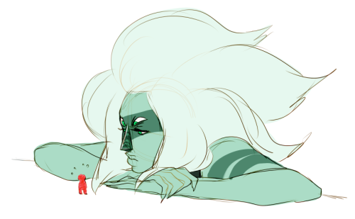 happyds:  malachite scribblesher proportions are getting more and more extreme every time I draw her 