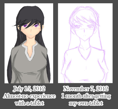 The difference that a little bit of practice makes. I didn’t wanna say “Practice makes perfect” because this is still FAR from perfect