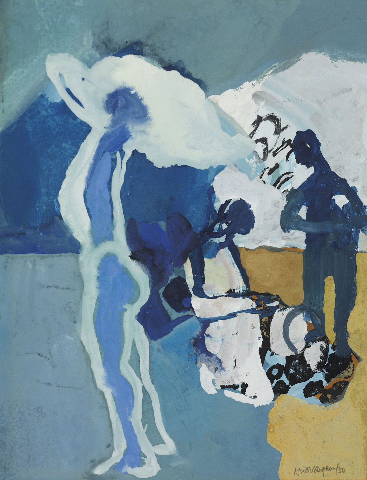 thunderstruck9:Keith Vaughan (British, 1912-1977), Figures in a Landscape, 1950.