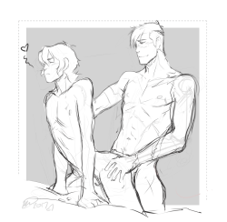 biblicacelestia: Pose practice with Shiro and Keith. Will colour one day when i feel like correcting Shiros pose lol. 