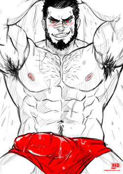 redgart:  Quick fanart of Daisuke A.K.A “ THE BEAST” A Takeshi matsu’s character and one of my favoites :)Art by me :RED 