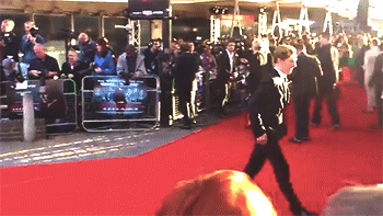 drwho-lock:  cumberbuddy:  thedoctorsjawn:  so cute when he sees his fans he immediately leaves the photographers.   AHHHHHHHHHHHHHHHHHHHHHHHHHHHHHHHHHHHHHHH That little skippy shuffle he does when he sees the fans. THAT’S LOVE THAT IS.  THIS IS WHY