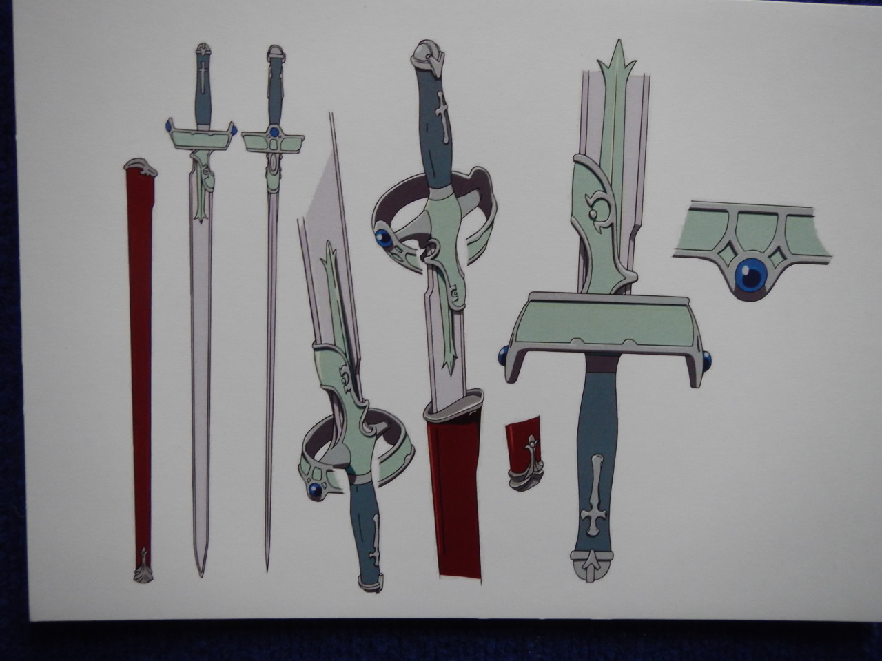 yoshi-x2:  Sword Art Online Kirito and Asuna character and sword designs (Aincrad