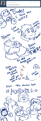 seraphwolfy:  holdfastcj:  theloveabledoodlebear:  badbear74:  yogeh:  Why do you fancy chubby Lads?  I so love this, and it’s so true!!!  Gr8 answer mate!  awesome! yes the best answer!  someone needs to draw me this way!  Just too damn cute 