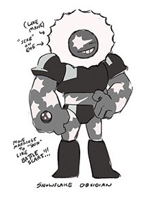 bismuth: (LIKE MANE) / “SCAR” ON EYE / MORE MARKINGS TO “SKIN” LIKE BATTLE