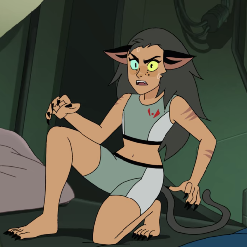 catra. with. her. hair. down.