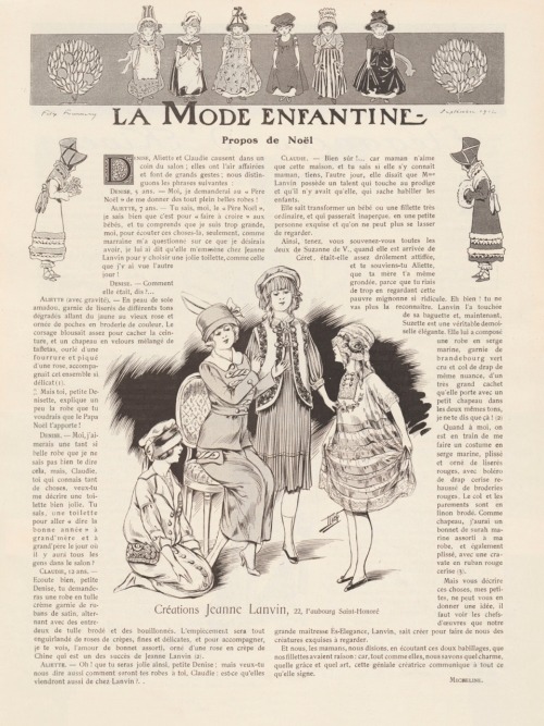 La Mode du temps, supplément au journal Le Temps.15 Décembre 1912.