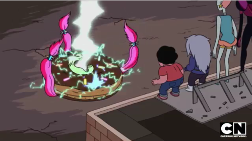 jetgreguar:jinntantei:catsandotherdrugs:Steven gets a hold of a magical time travel device and does 