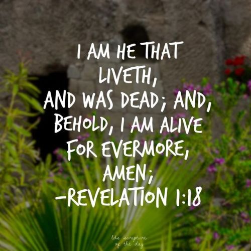 I am he that liveth, and was dead; and, behold, I am alive for evermore, Amen; Revelation 1:18 . Lin