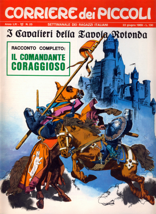 arthurian comics covers: Corriere dei Piccoli: I Cavalieri della Tavola Rotonda (a special Italian c