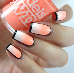 britnails:  Framed Neon Gradient &gt; View Post