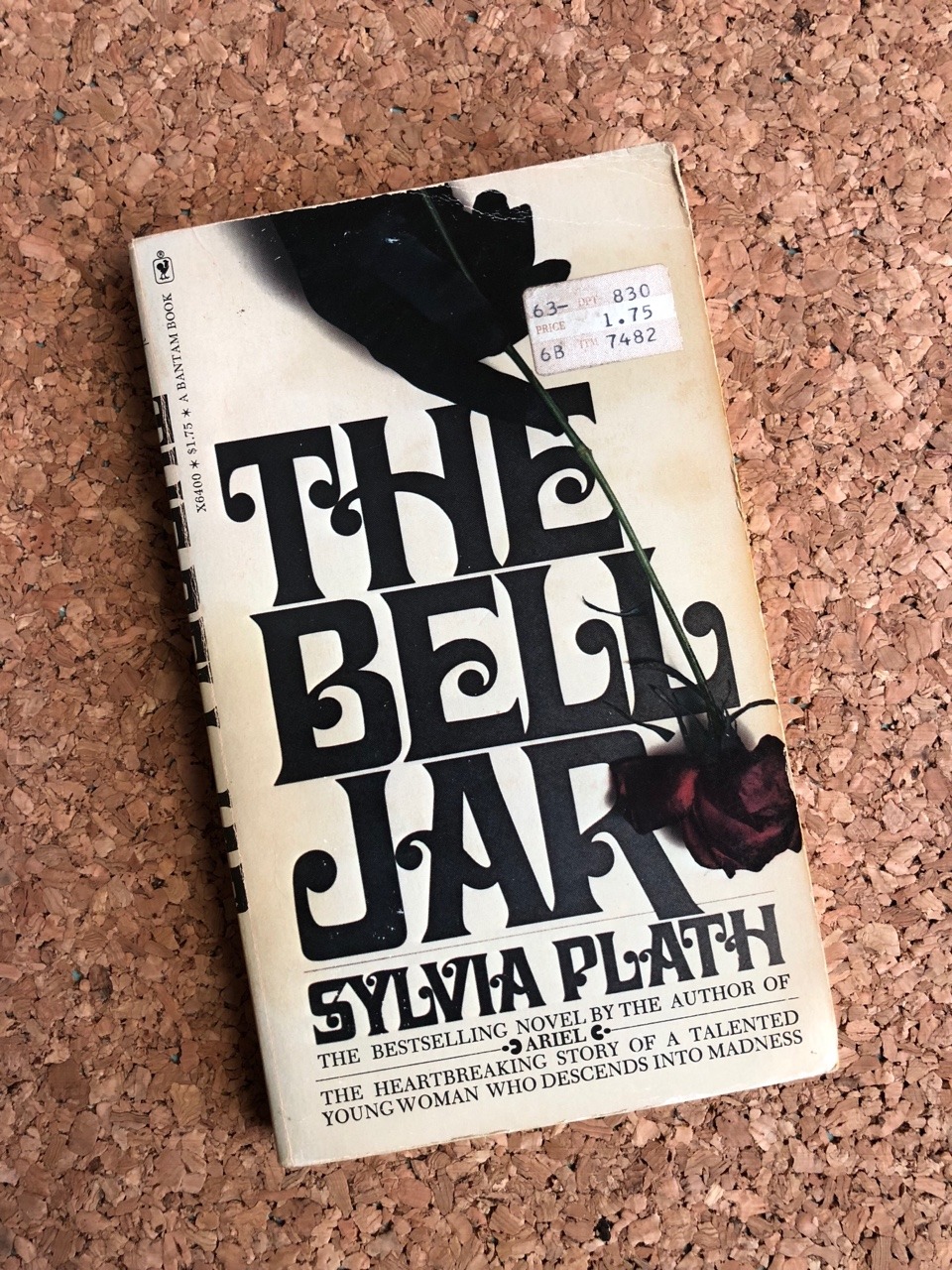 THE BELL JAR BY SYLVIA PLATH BANTAM BOOKS PAPERBACK