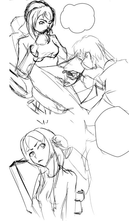 Sketches for pigolica.tumblr.com/post/144302489322/bakemonogatari-spanking-suppositories