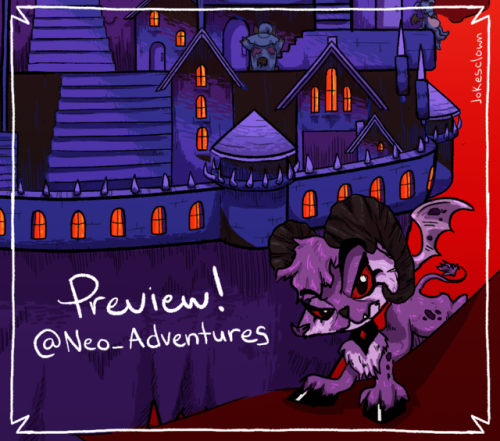 heres a preview of my piece for the neopian adventures zine! i did the darigan citadel will link to 