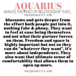 zodiaccity:  Zodiac Files: Aquarius Ideal Relationship.