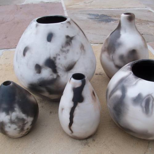 Hand built ceramics and smoke fired stoneware by Julie Bullock. One of the many artists and makers t