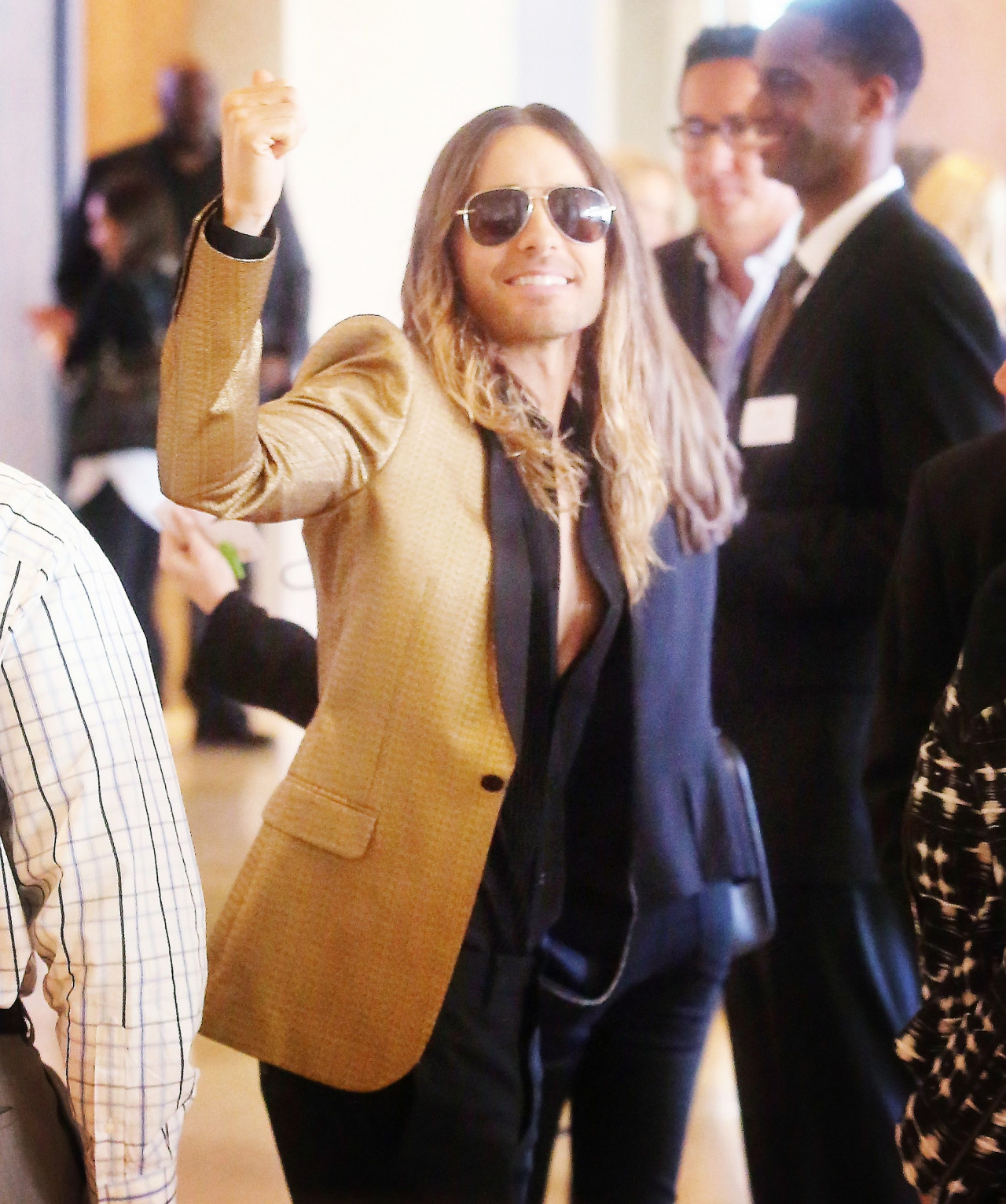 pink23grass:  Jared Leto + Robin Baum, the Oscar Luncheon, 2014, HQ, MY EDIT