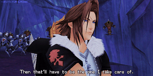 nokuto:Cloud aids the residents of Hollow Bastion in defending against the Heartless invasion. He an