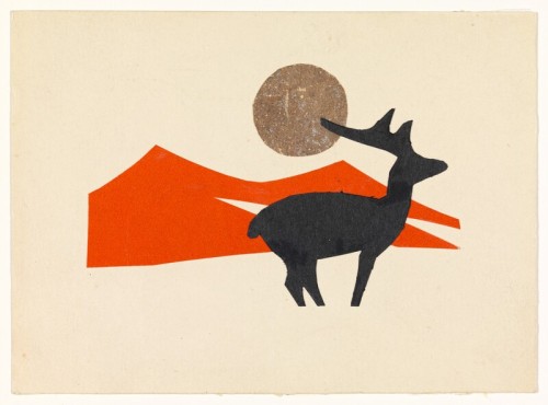 whitneymuseum:Edward Hopper (1882–1967), (Christmas Card), 1928. Collage on paper, Sheet: 4 1/16 × 5