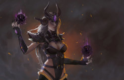 league-of-legends-sexy-girls:  Syndra by FelaL 