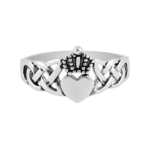 Jewel Exclusive Sterling Silver Celtic Claddaugh Ring-06 ❤ liked on Polyvore (see more sterling silv