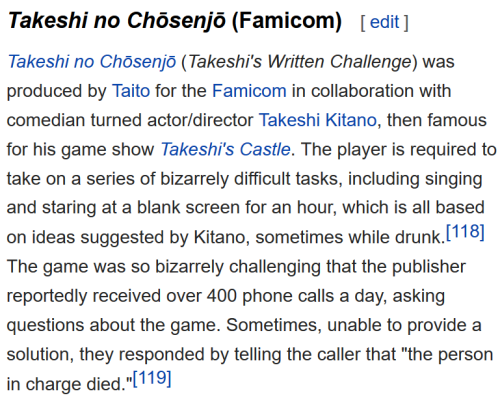 imayhavebeenborn:on the wikipedia page for “video games notable for negative reception” ,,,