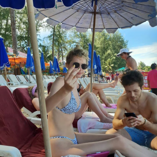theclassymike:   Leo Howard enjoying vacation with his girlfriend.   