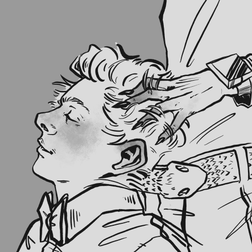 Head scritches! They must be so good with Crowley’s long nails&hellip;I did a little style