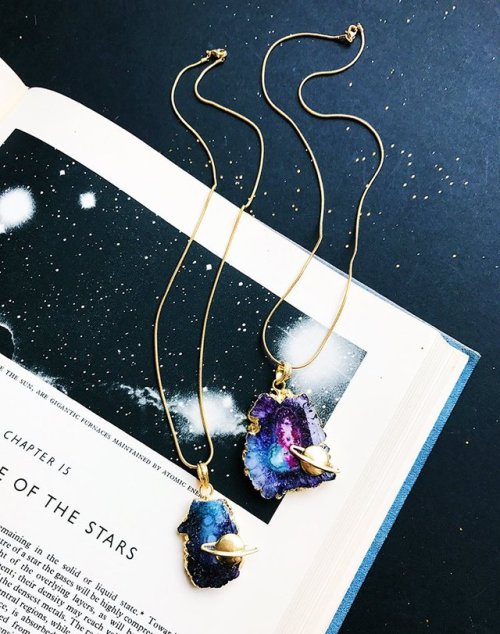 Each of these Voyager Aura Quartz Pendants from Eclectic Eccentricity is as unique as the universes 