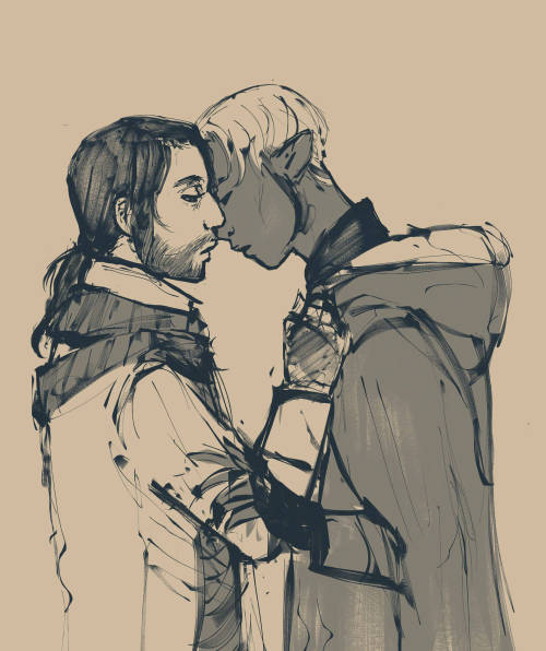 baboonteeth:Sketchy lil Shadowgast kiss for my pal Niche’s birthday!!!