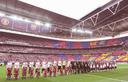 davidluuiz:  9/10 Important Dates: May 28, 2011 in London, England.FC Barcelona celebrate after victory in the UEFA Champions League final between FC Barcelona and Manchester United FC at Wembley Stadium. 