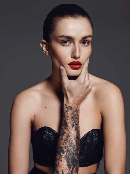 mirnah:Romanian beauty Andreea Diaconu for the Vamp Magazine, showing off her beauty and body in Pao