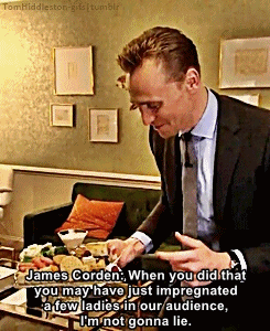tomhiddleston-gifs:     Bonus: He most certainly did indeed 