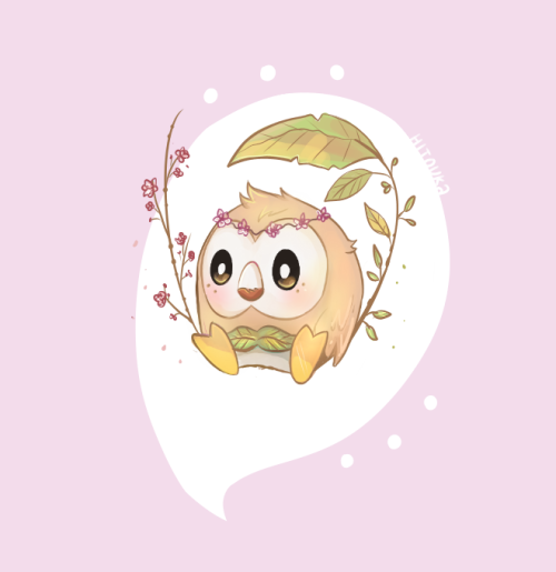 thefingerfuckingfemalefury: hitouka: i’m so excited for this lil owl   Rowlett is SO CUTE