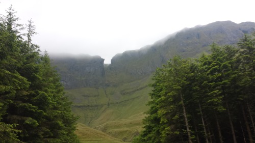 bramblepicker:  Gleniff Horseshoe, Ballintrillick, Co. SligoThe cave in the fourth and fifth picture is Diarmuid and Gráinne’s cave, one of the highest caves in Ireland, named for a folklore involving Fionn mac Cumhaill and Gráinne, the daughter of