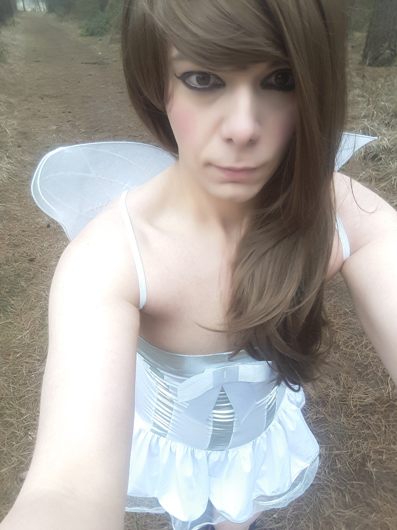 princesssissyjoyce:  @sissy-joyce in the forest. 