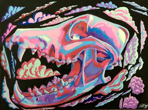 Cotton Candy Cloud C.oyote Skull