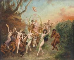 artbeautypaintings:  Feast of nymphs and fauns - Mortiz Stifter