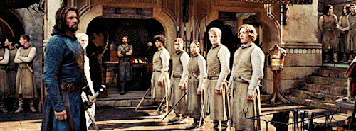 MORFYDD CLARK and LLOYD OWEN As Galadriel And Elendil In The Lord Of The Rings: The Rings Of Power 1x05 “Partings”