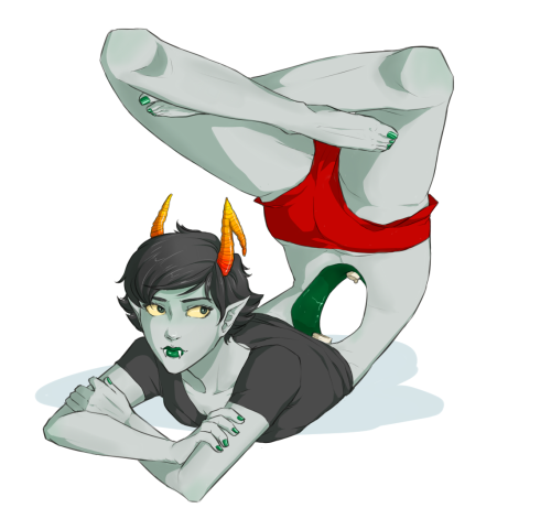 araneapeixes:
“ A commission for Sudrien, who is p great for using this prompt to help out a lot of artists
The idea is that Kanaya doesn’t have, you know, much of her spine left
The commissions are open!
”
Thank you!