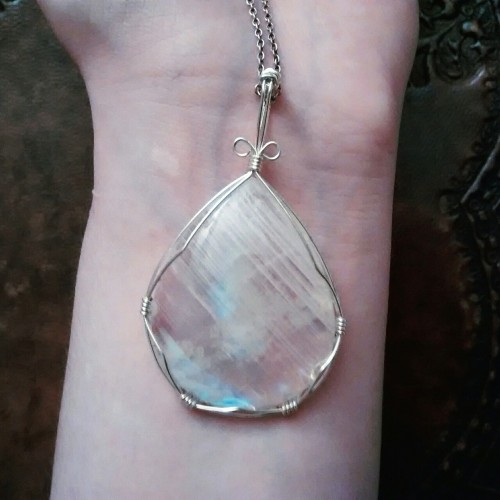 this beautiful rainbow moonstone pendant will be for sale soon at ~ 90377.etsy.com