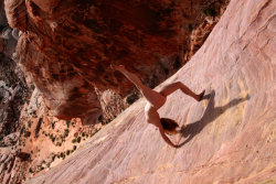 actuallyuniquenudes:  Valley of Fire. #ArchivePicOfTheDay  Yoga forever!