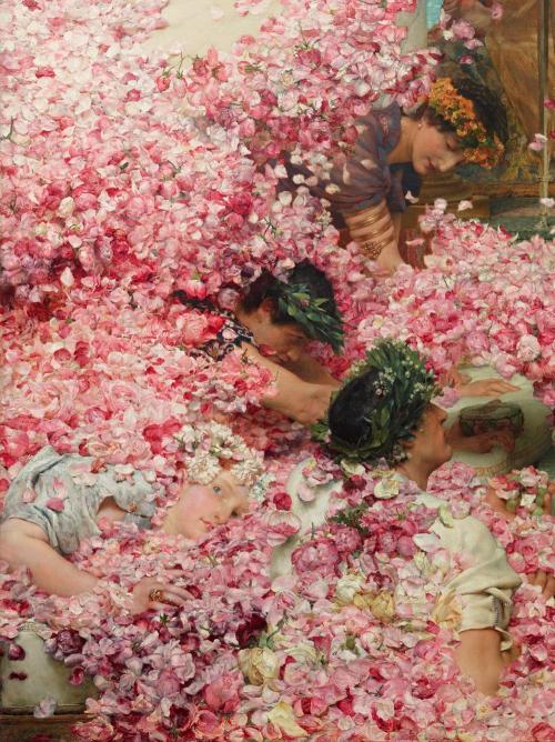 jugendstil: The Roses of Heliogabalus (1888), Detail Sir Lawrence Alma-Tadema