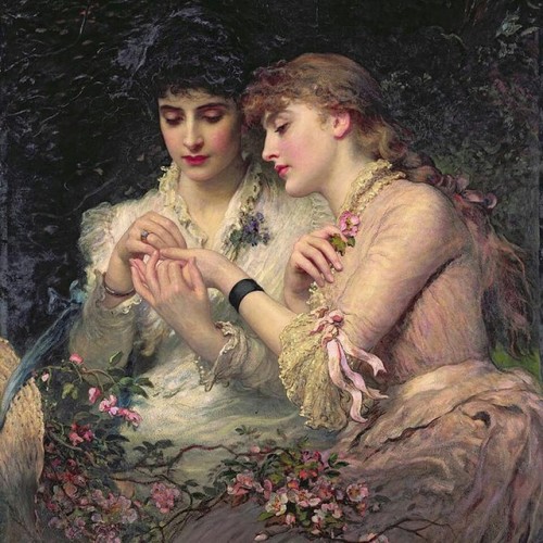 classicarte: Détail de « Une Épine au Milieu des Roses » par James Sant (ca. 1887). Detail of “A Tho