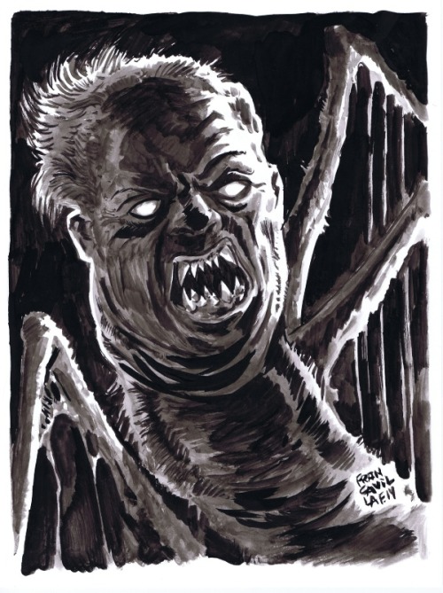 francavillarts: THE THING (1982)Ink/Inkwash on 9x12 bristol board ~ Art by Francesco Francavilla Doi