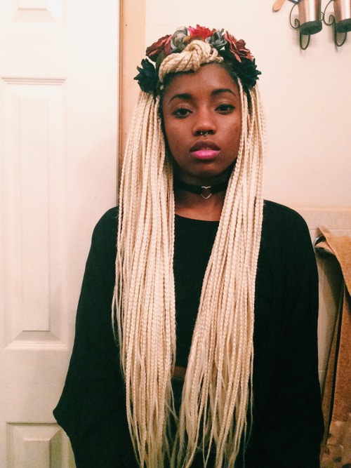 yourghoulfriend:Box braids and flower crowns are my life now sorry